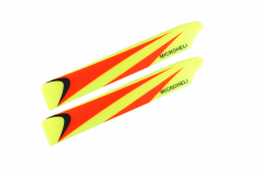 Microheli Kunststoff Hauptrotorblätter im gelb orangenem Design 117mm für Blade MCP X BL und MCP X BL2 
