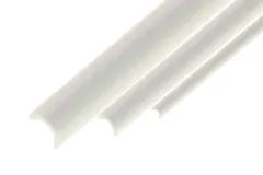 Kunststoffhalbrohr aua ASA AussenØ 5,0mm x InnenØ 4,0mm in weiß 1 Meter