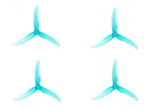 T-Motor Dreiblatt Propeller POPO T5143 aus Poly Carbonat in blau transparent 5,1x4,3x3 2xCW und 2xCCW