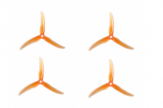 T-Motor Dreiblatt Propeller POPO T5143S aus Poly Carbonat in orange transparent 5,1x4,3x3 2xCW und 2xCCW