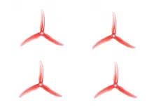 T-Motor Dreiblatt Propeller POPO T5143S aus Poly Carbonat in rot transparent 5,1x4,3x3 2xCW und 2xCCW