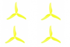 T-Motor Dreiblatt Propeller POPO T5146 aus  Poly Carbonat in gelb pastell transparent 5,1x4,6x3 2cw und 2ccw