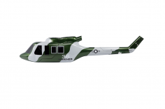 Microheli Scale Rumpf in Army Design Bell UH-1 Huey für Blade 230S und 230S V2 