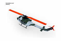 Microheli Scale Rumpf in Army Design Bell UH-1 Huey für Blade 230S und 230S V2 