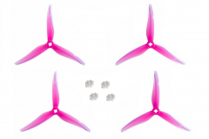 Gemfan 3 Blatt Propeller Hurricane SlimLine SL 5125 in pink transparent mit 1,5mm oder 5mm Welle 