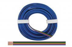 4-Fachkabel - Vierlingslitze 0,50 mm² / 10 meter für RGB LED Streifen