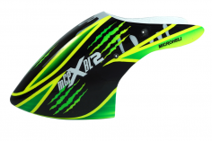 Microheli Fiberglas Haube Green Scratch im schwarz grünem Design für den Blade m CPX BL2