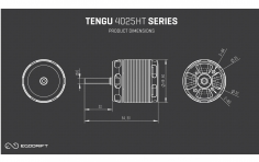 Egodrift Brushless Tengu Motor 4025HT 1190kV 6mm Welle