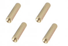 Abstandshalter / Spacer / Standoff M3 Aluminium eloxiert gerändelt in gold 4Stück 50mm