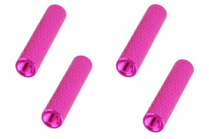 Abstandshalter / Spacer / Standoff M3 Aluminium eloxiert gerändelt in pink 4Stück 50mm