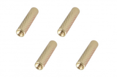 Abstandshalter / Spacer / Standoff M3 Aluminium eloxiert gerändelt in gold 4Stück 45mm