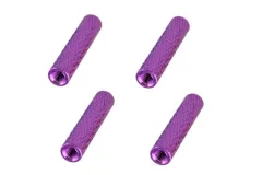 Abstandshalter / Spacer / Standoff M3 Aluminium eloxiert gerändelt in violet 4Stück 45mm