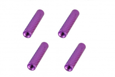 Abstandshalter / Spacer / Standoff M3 Aluminium eloxiert gerändelt in violet 4Stück 40mm