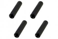 Abstandshalter / Spacer / Standoff M3 Aluminium eloxiert gerändelt in schwarz 4Stück 40mm