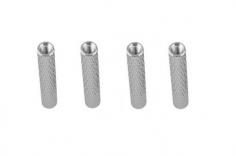 Abstandshalter / Spacer / Standoff M3 Aluminium eloxiert gerändelt in silber 4Stück 40mm