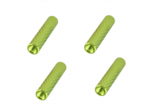 Abstandshalter / Spacer / Standoff M3 Aluminium eloxiert gerändelt in grün 4Stück 35mm