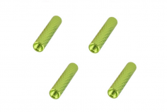 Abstandshalter / Spacer / Standoff M3 Aluminium eloxiert gerändelt in grün 4Stück 30mm