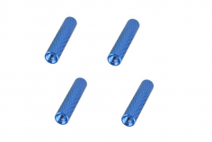 Abstandshalter / Spacer / Standoff M3 Aluminium eloxiert gerändelt in blau 4Stück 30mm