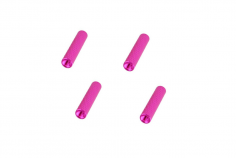 Abstandshalter / Spacer / Standoff M3 Aluminium eloxiert gerändelt in pink 4Stück 20mm