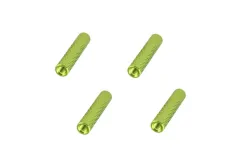 Abstandshalter / Spacer / Standoff M3 Aluminium eloxiert gerändelt in grün 4Stück 20mm