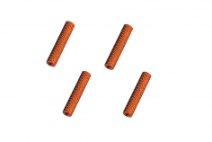 Abstandshalter / Spacer / Standoff M3 Aluminium eloxiert gerändelt in orange 4Stück 20mm
