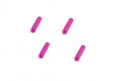 Abstandshalter / Spacer / Standoff M3 Aluminium eloxiert gerändelt in pink 4Stück 15mm