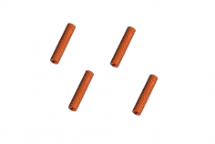Abstandshalter / Spacer / Standoff M3 Aluminium eloxiert gerändelt in orange 4Stück 15mm