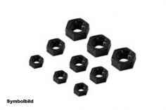 Nylon Muttern M3 in schwarz 10Stück