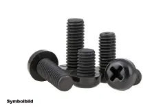 Nylon Linsenkopfschrauben M2x15 in schwarz 10Stück