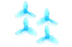 HQ Micro Whoop 3 Blatt Propeller 31mm je 2 Stück CW und CCW für 1mm Welle in blau transparent