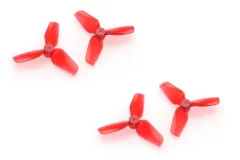 HQ Micro Whoop 3Blatt Propeller 35mm 2xCW und 2xCCW für 1mm Welle in rot transparent