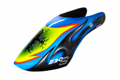 Microheli Fiberglas Haube Black Sea im blau schwarzem Design für Blade 230S und 230S V2