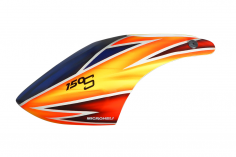 Microheli Fiberglas Haube Freestyle im orange rotem Design für Blade 150S