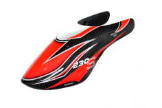 Microheli Carbon Fiberglas Haube Rocket im rot schwarzem Design für Blade 230S und 230S V2
