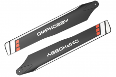 OMPHobby Ersatzteil Hauptrotorblätter 125mm HART in orange für OMPHobby M1 Heli 