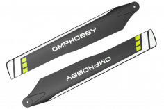 OMPHobby Ersatzteil Hauptrotorblätter 125mm HART in gelb für OMPHobby M1 Heli