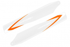OMPHobby Ersatzteil Hauptrotorblätter 125mm SOFT in orange für OMPHobby M1 Heli