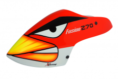 Microheli Fiberglas Haube Angry Bird im rotem Design für Blade Fusion 270