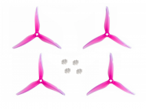 Gemfan 3 Blatt Propeller Hurricane SlimLine SL 5125 in pink transparent mit 2mm oder 5mm Welle 