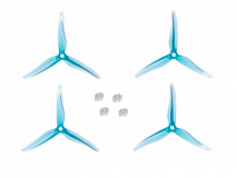 Gemfan 3 Blatt Propeller Hurricane SlimLine SL 5125 in blau transparent mit 2mm oder 5mm Welle 