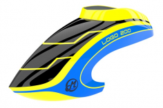 Mikado Haube LOGO 200 schwarz/neon-gelb/blau