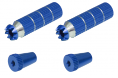 Steuerknüppelendstück / Gimbal Stick End / Typ B in dunkel blau mit M3 Gewinde 2 Stück