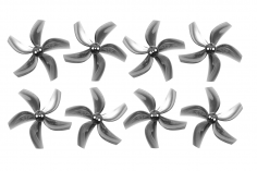 Gemfan D63 Ducted Durable 5Blatt Propeller 2,5 63mm für 1,5mm Welle in grau 4xCW und 4xCCW
