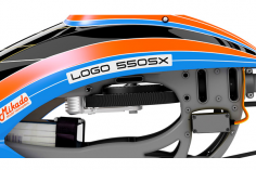 Mikado LOGO 550 SX KIT / Baukasten in der Farbe schwarz/orange/blau