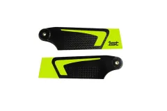 1st Heckrotorblätter aus CFK 105mm in neon Gelb
