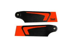 1st Heckrotorblätter aus CFK 115mm in neon Orange