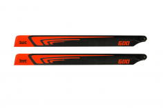1st Hauptrotorblätter aus CFK 600mm in neon Orange