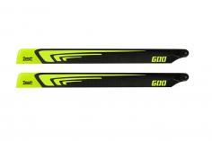 1st Hauptrotorblätter aus CFK 600mm in neon Gelb