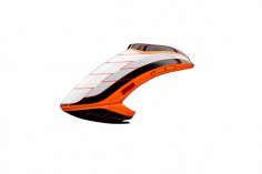 Mikado Haube LOGO 550 weiß/schwarz/neon-orange