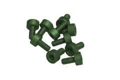 Inbusschrauben aus Aluminium grün eloxiert M3x6 10Stück